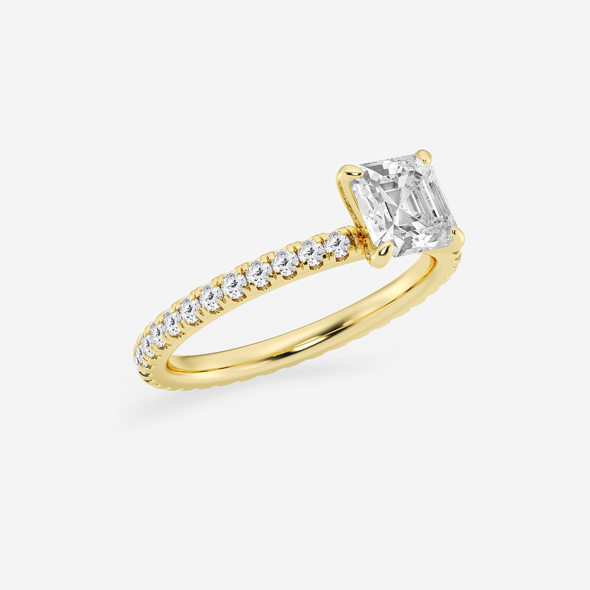Additional Image 1 for  1 1/2 ctw Asscher Lab Grown Diamond Eternity Engagement Ring